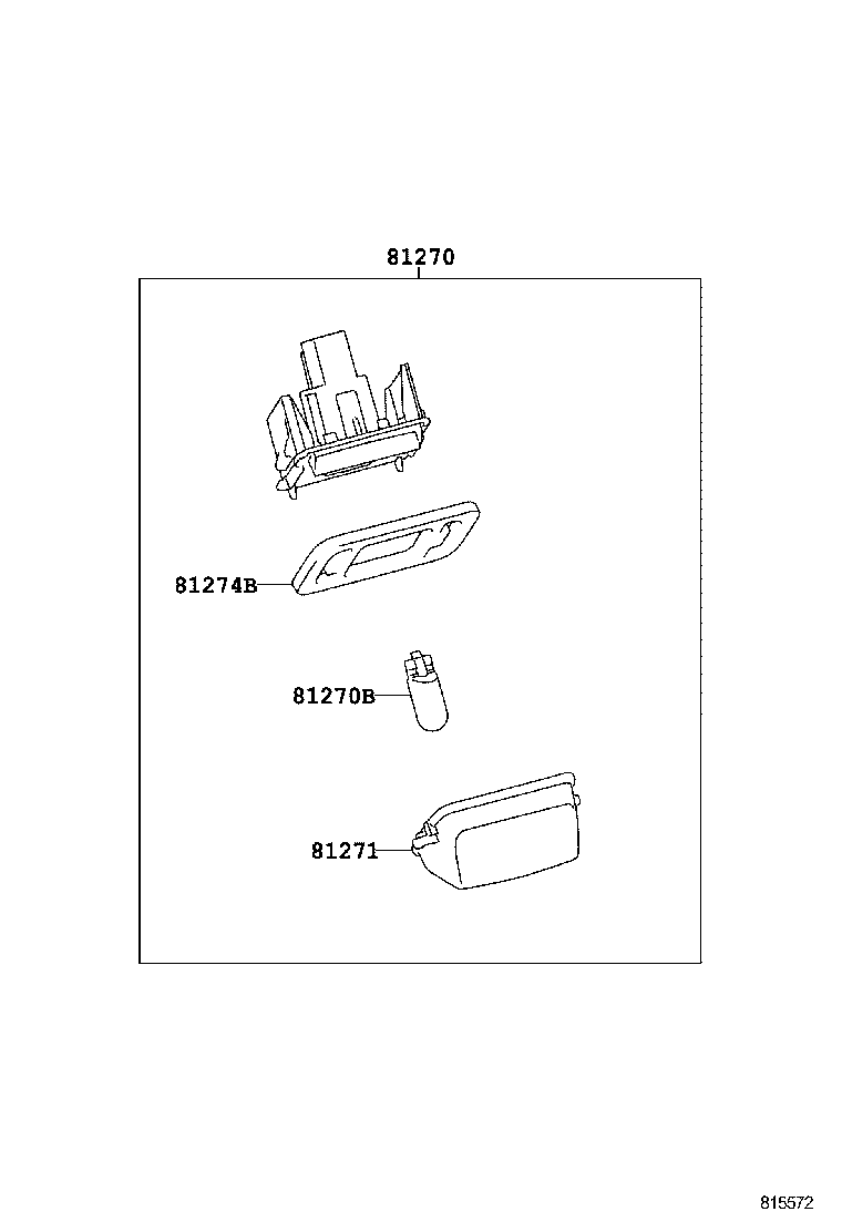  YARIS |  REAR LICENSE PLATE LAMP