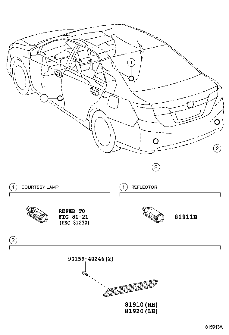  CAMRY AURION HV ARL |  REFLEX REFLECTOR