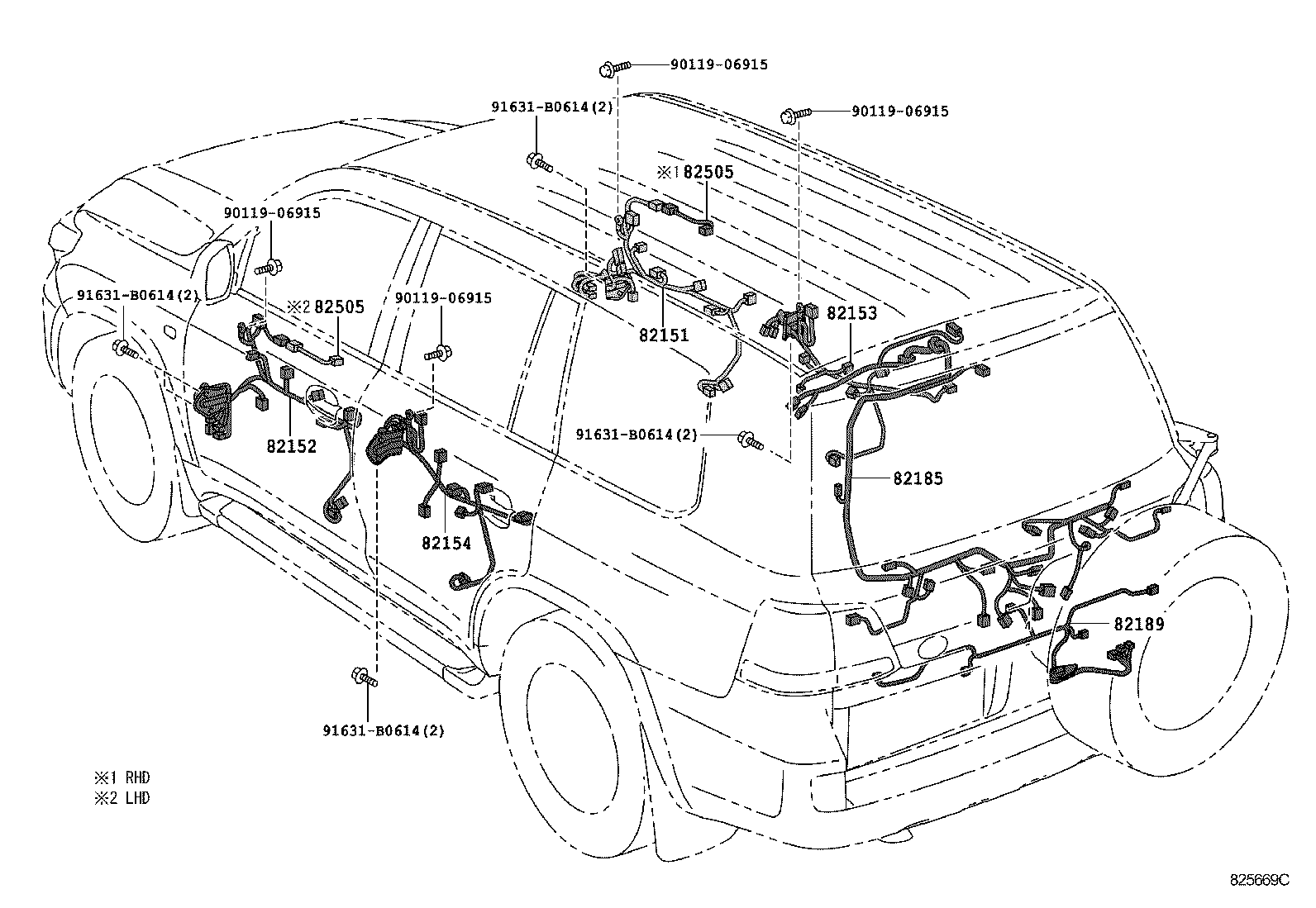  LAND CRUISER 200 |  WIRING CLAMP