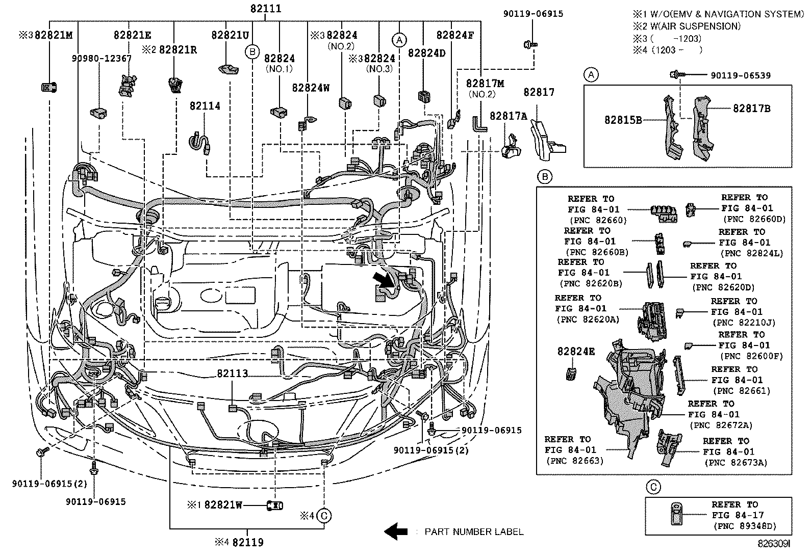  RX270 350 450H |  WIRING CLAMP