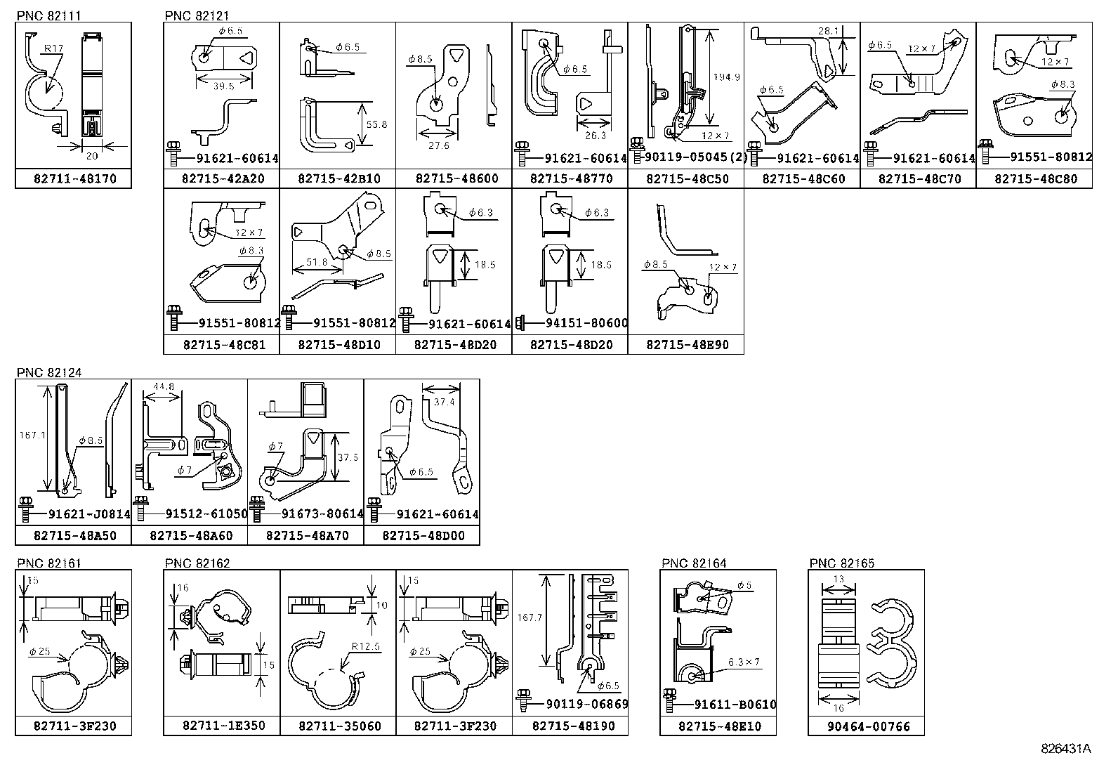  RX270 350 450H |  WIRING CLAMP