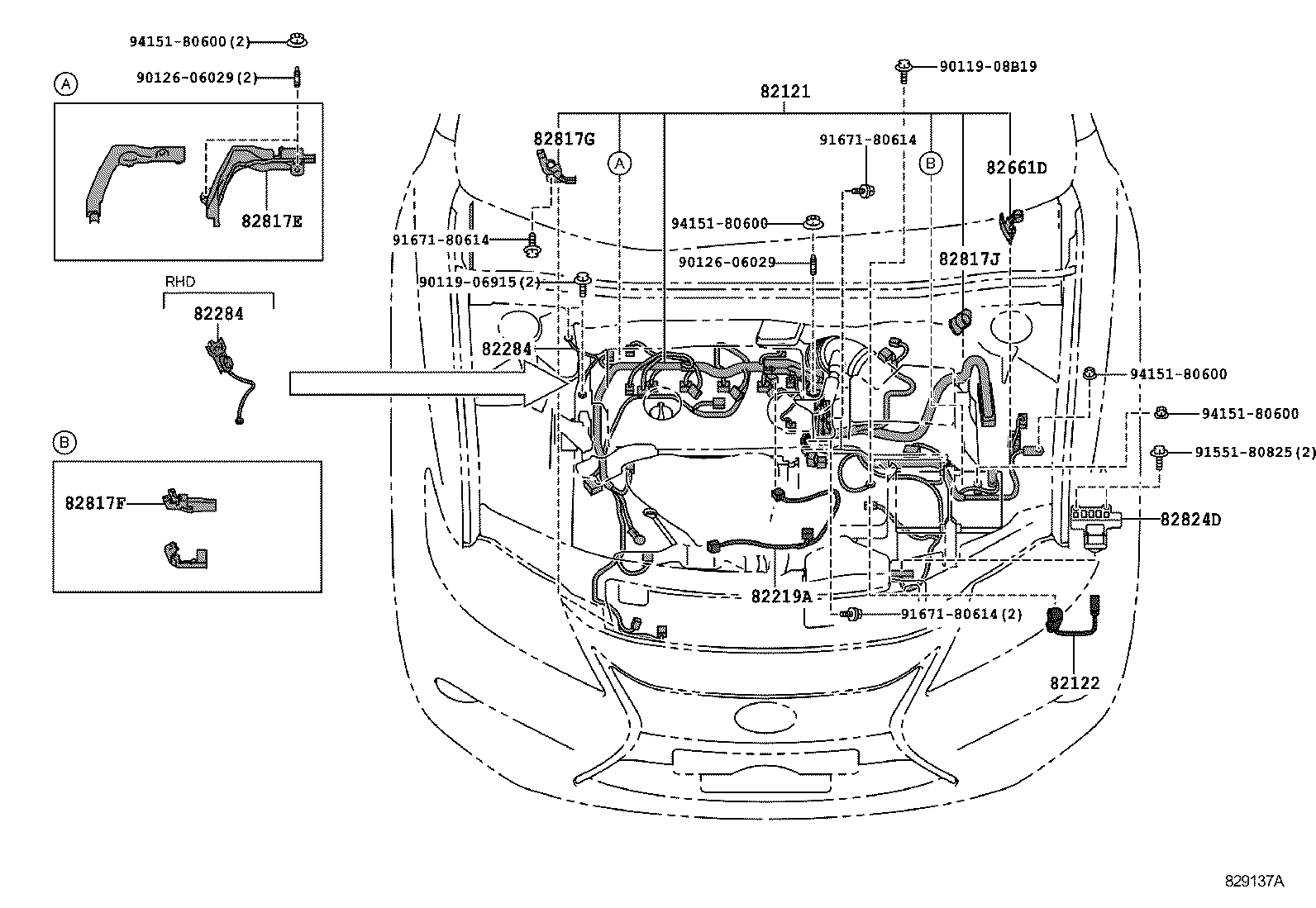  ES250 350 300H |  WIRING CLAMP