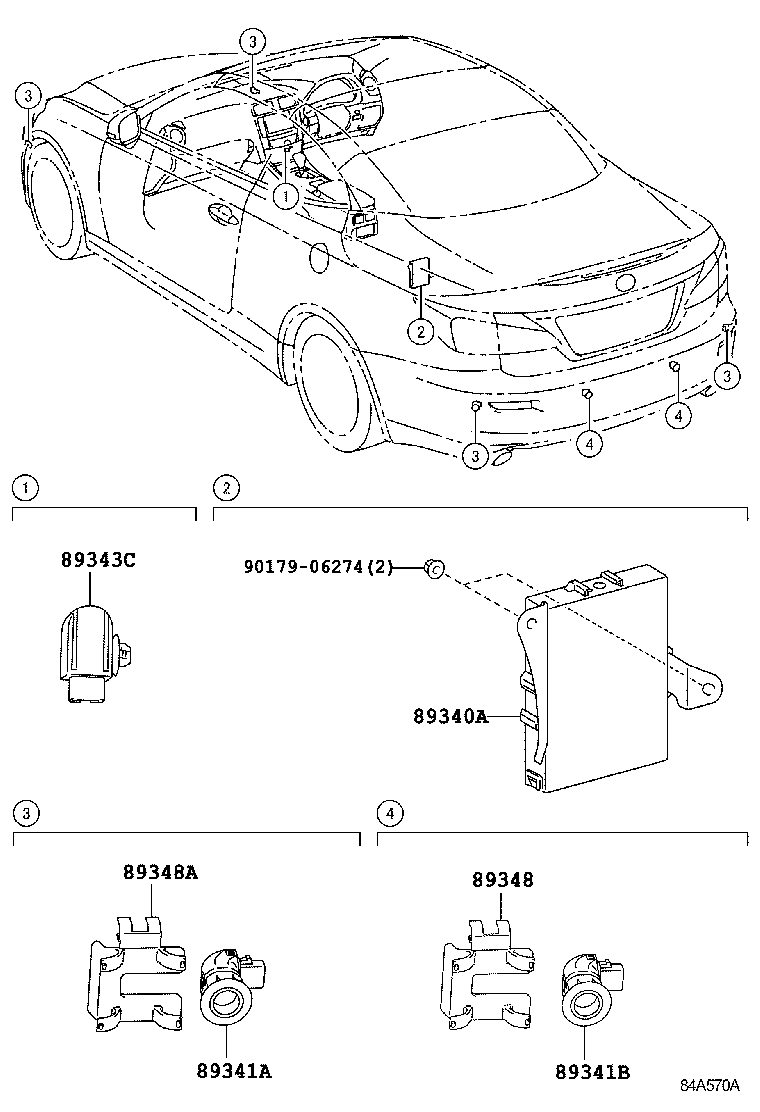  IS250C 300C |  CLEARANCE BACK SONAR