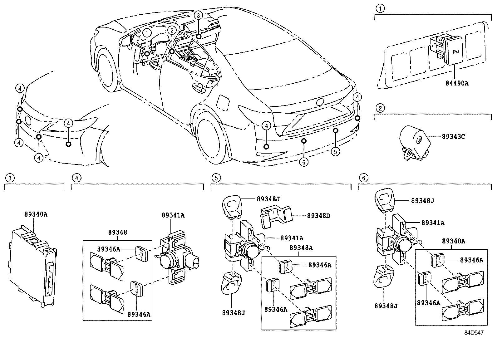  ES250 350 300H |  CLEARANCE BACK SONAR