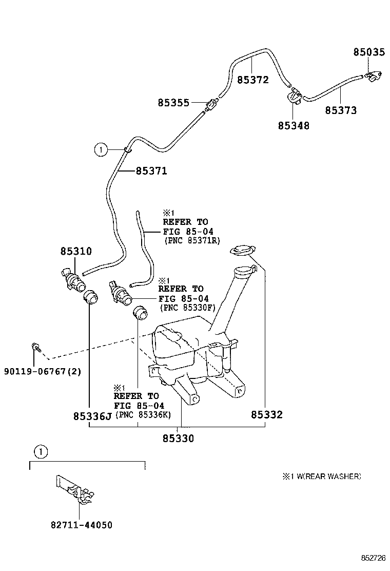  YARIS |  WINDSHIELD WASHER