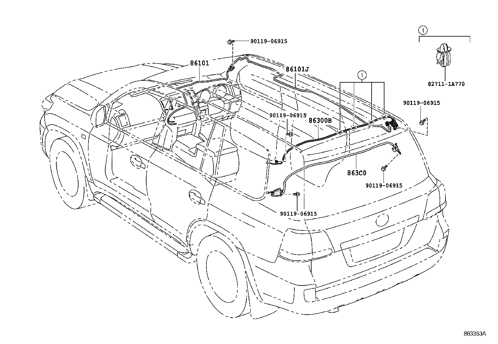  LAND CRUISER 200 |  ANTENNA