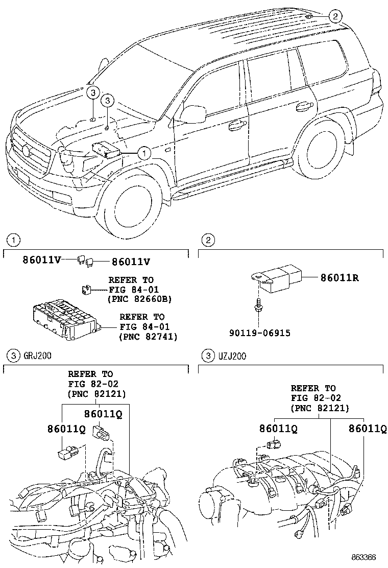  LAND CRUISER 200 |  RADIO RECEIVER AMPLIFIER CONDENSER