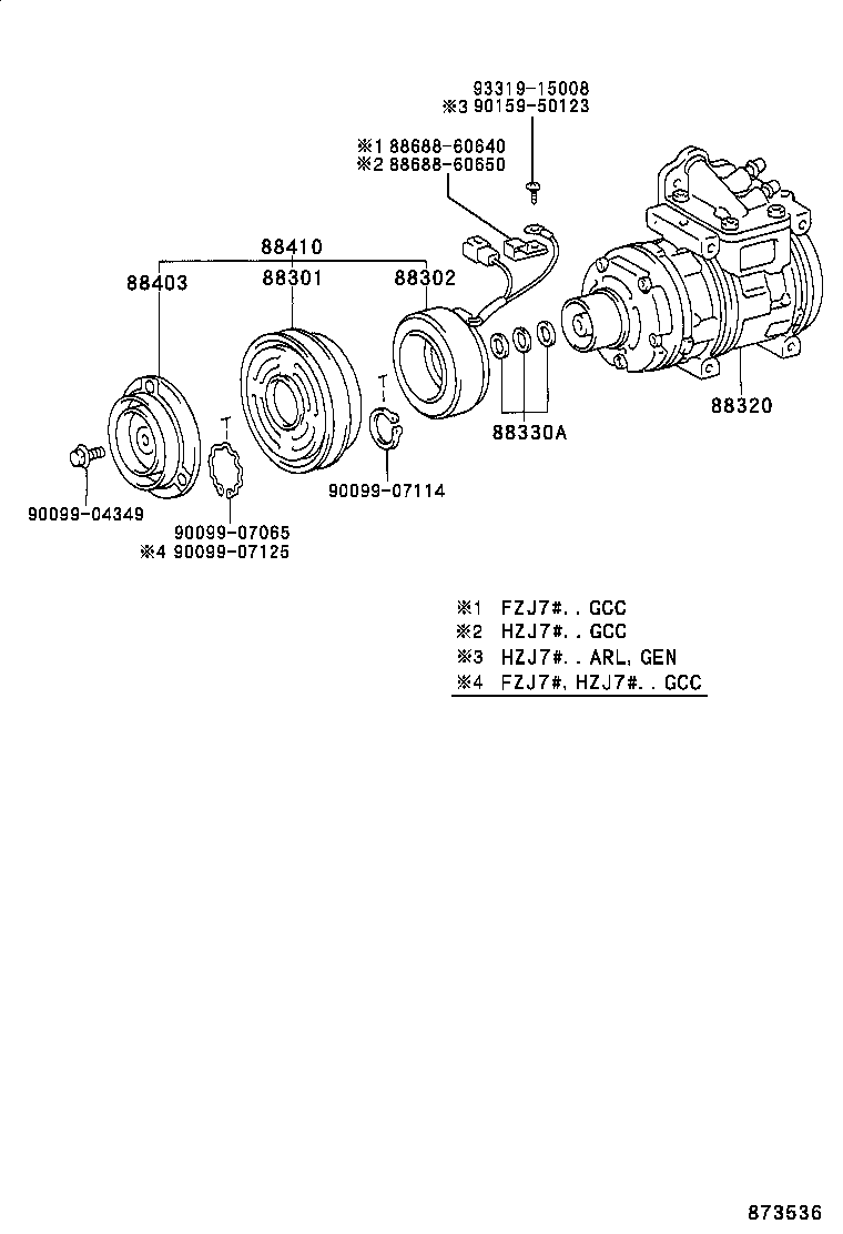  LAND CRUISER 70 |  HEATING AIR CONDITIONING COMPRESSOR