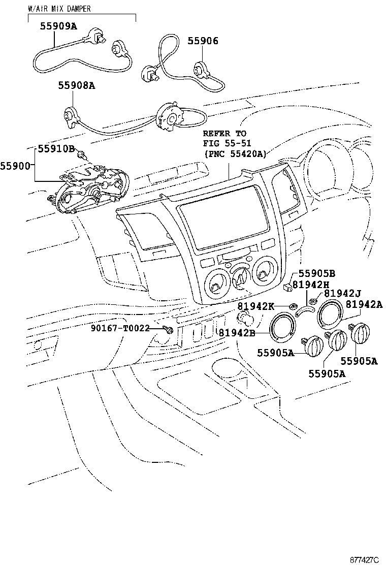  FORTUNER |  HEATING AIR CONDITIONING CONTROL AIR DUCT