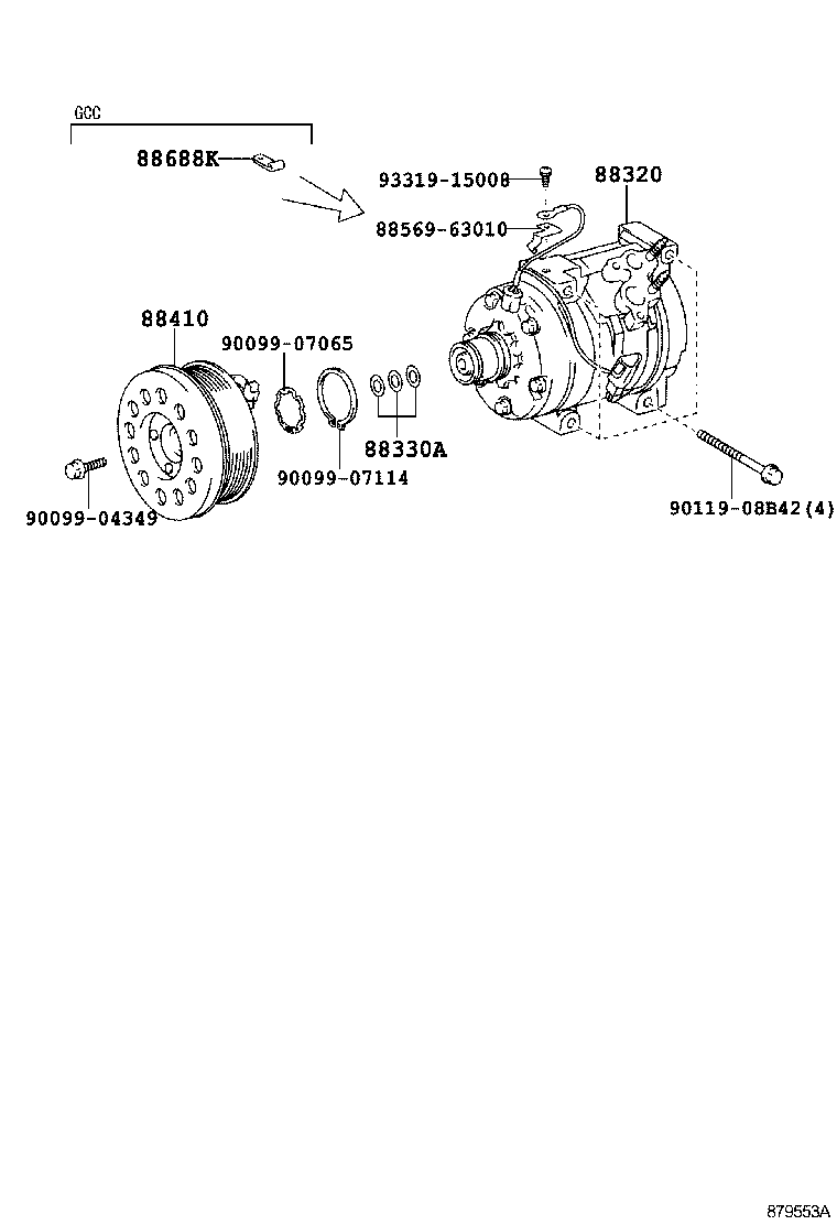  FJ CRUISER |  HEATING AIR CONDITIONING COMPRESSOR