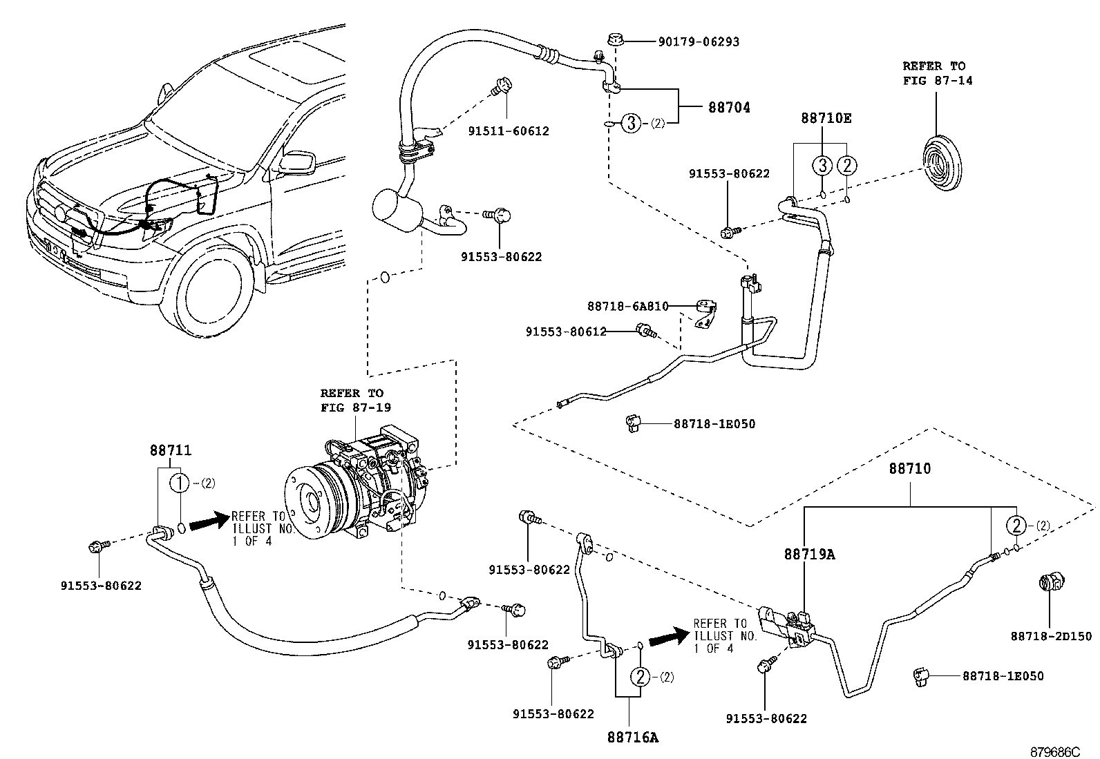  LAND CRUISER 200 |  HEATING AIR CONDITIONING COOLER PIPING