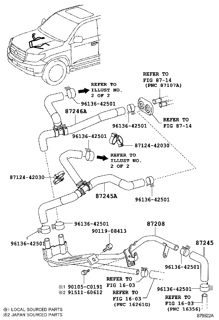  LAND CRUISER 200 |  HEATING AIR CONDITIONING WATER PIPING