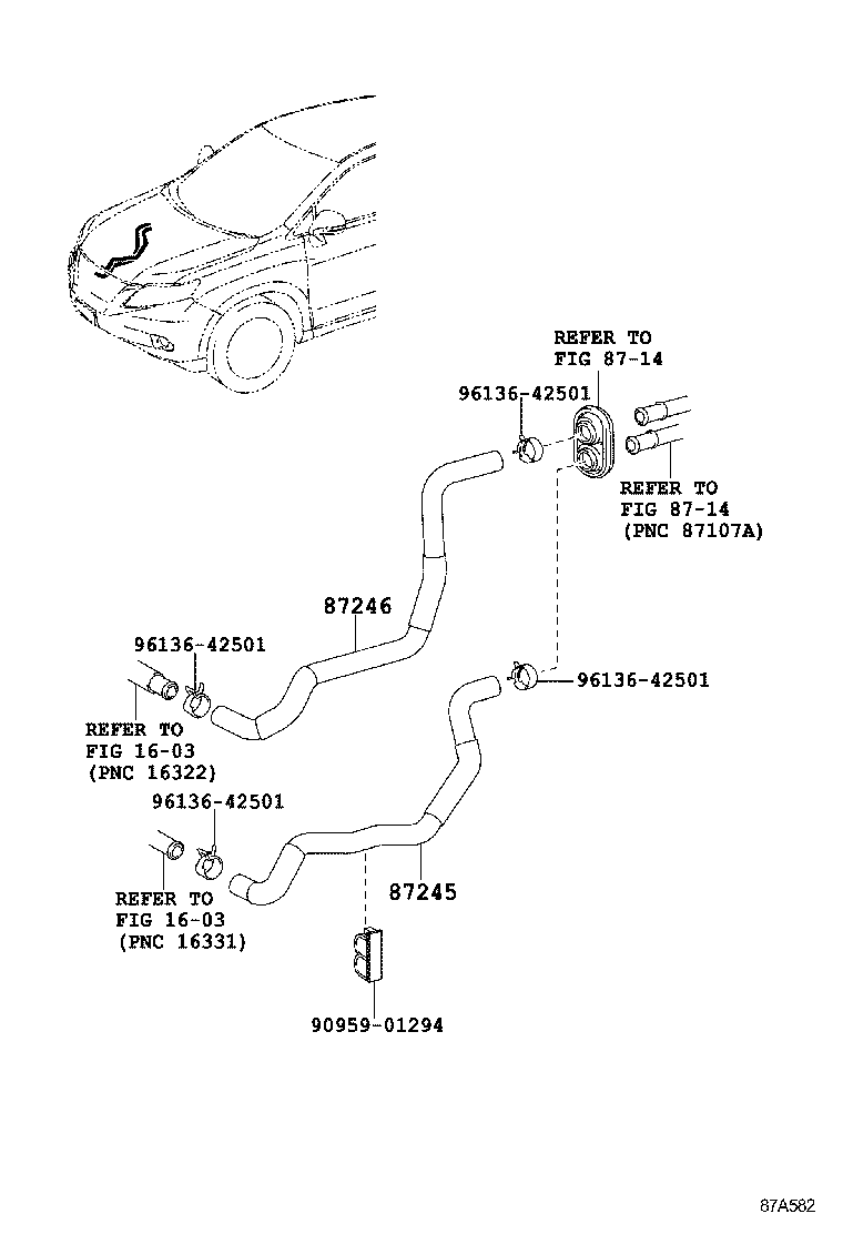  RX270 350 450H |  HEATING AIR CONDITIONING WATER PIPING