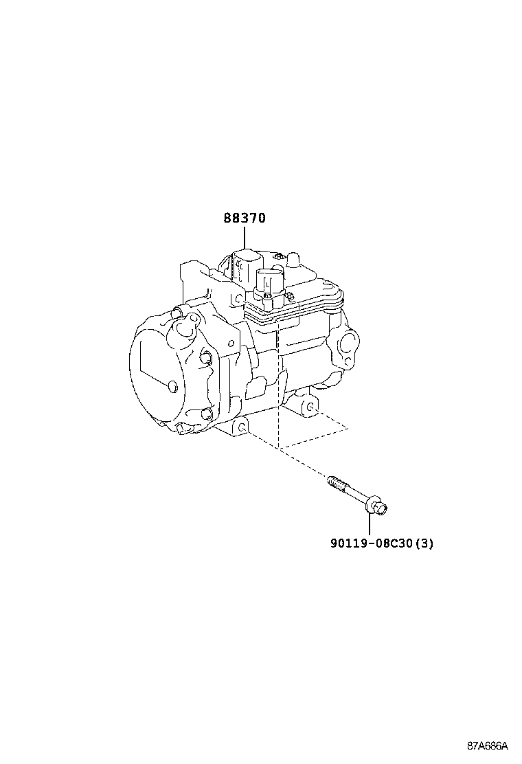  RX270 350 450H |  HEATING AIR CONDITIONING COMPRESSOR