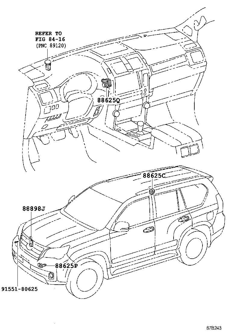  GX400 460 |  HEATING AIR CONDITIONING CONTROL AIR DUCT