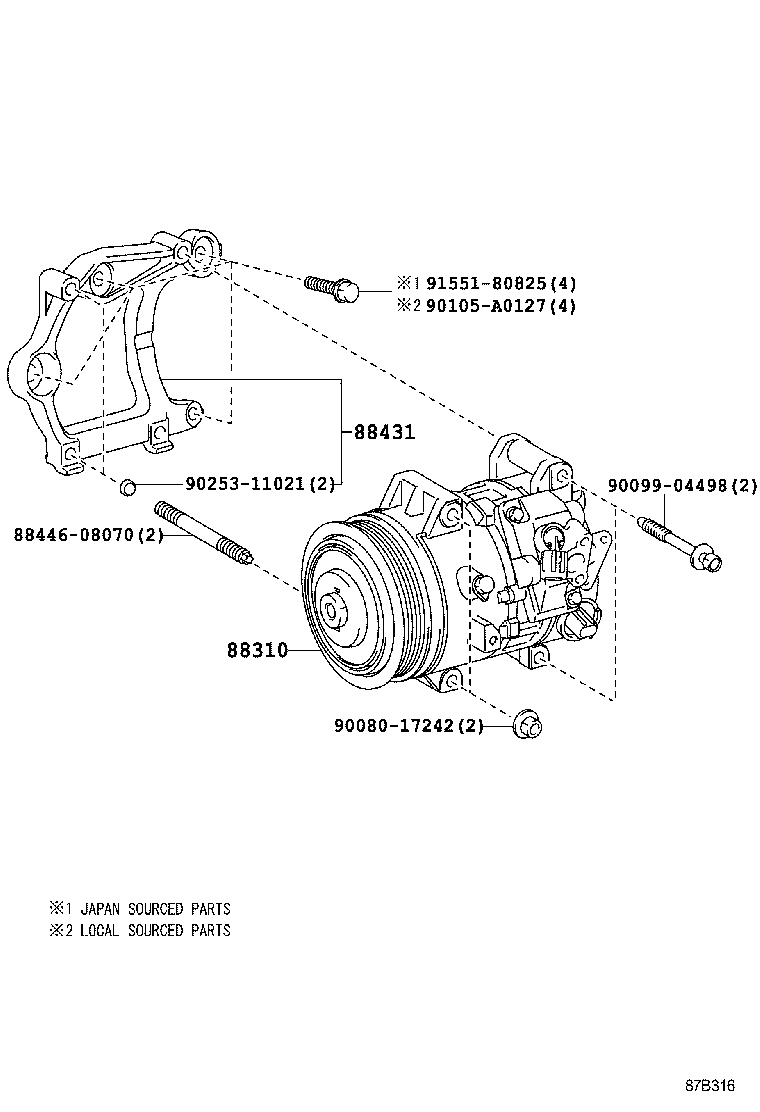  SIENNA |  HEATING AIR CONDITIONING COMPRESSOR