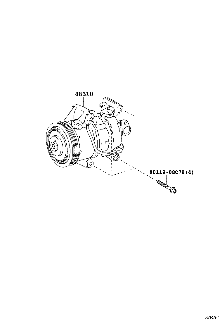  YARIS |  HEATING AIR CONDITIONING COMPRESSOR