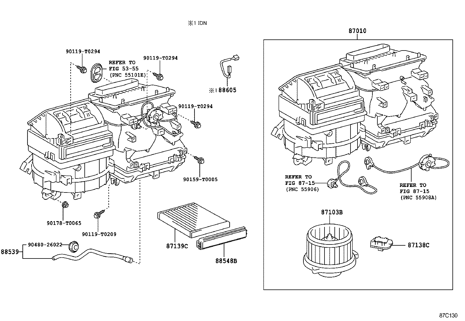  HILUX |  HEATING AIR CONDITIONING COOLER UNIT