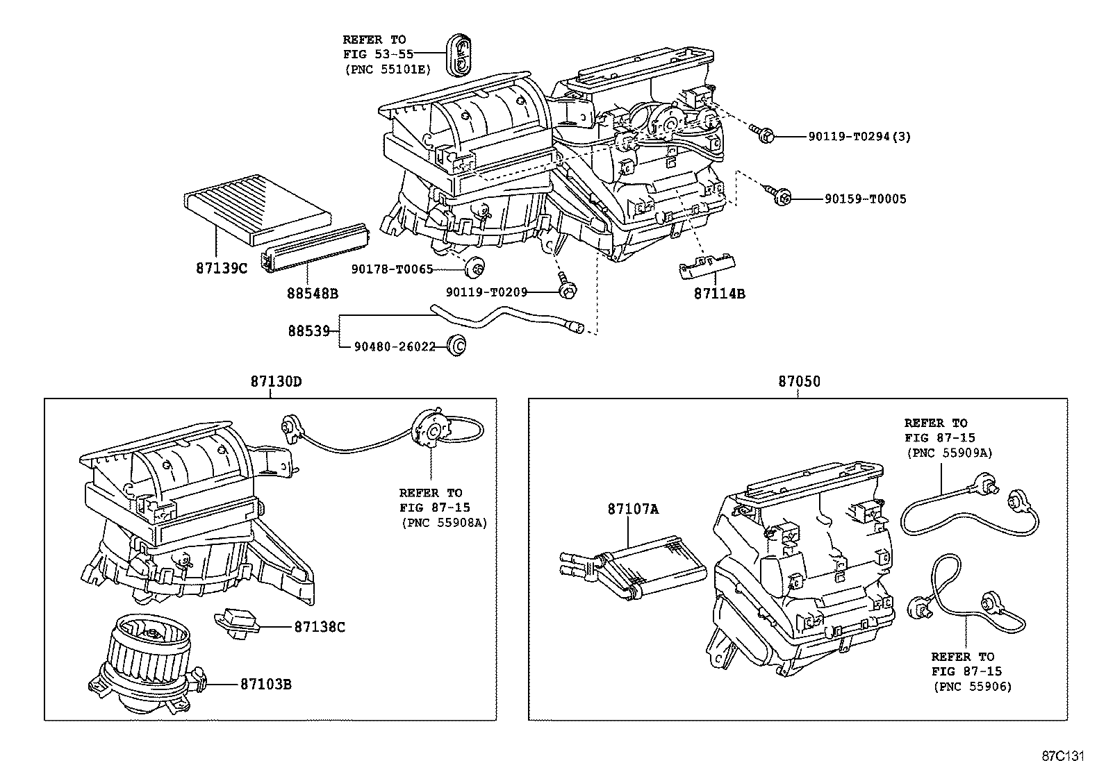  HILUX |  HEATING AIR CONDITIONING COOLER UNIT
