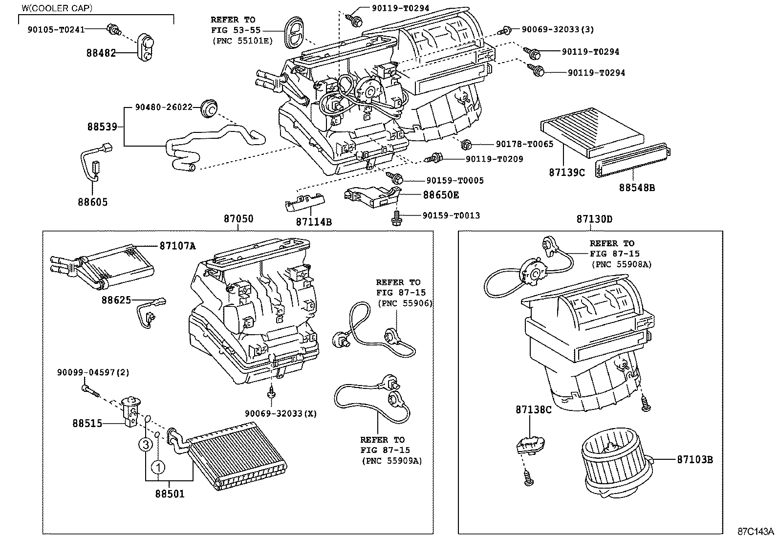  HILUX |  HEATING AIR CONDITIONING COOLER UNIT