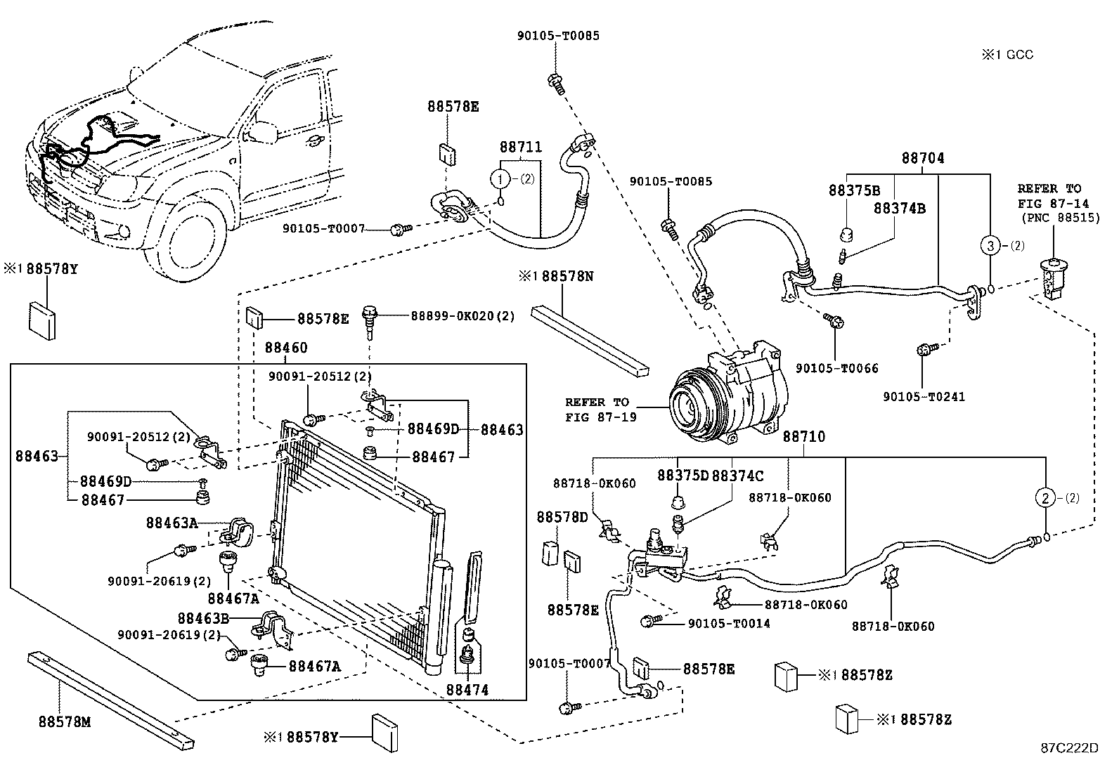  HILUX |  HEATING AIR CONDITIONING COOLER PIPING