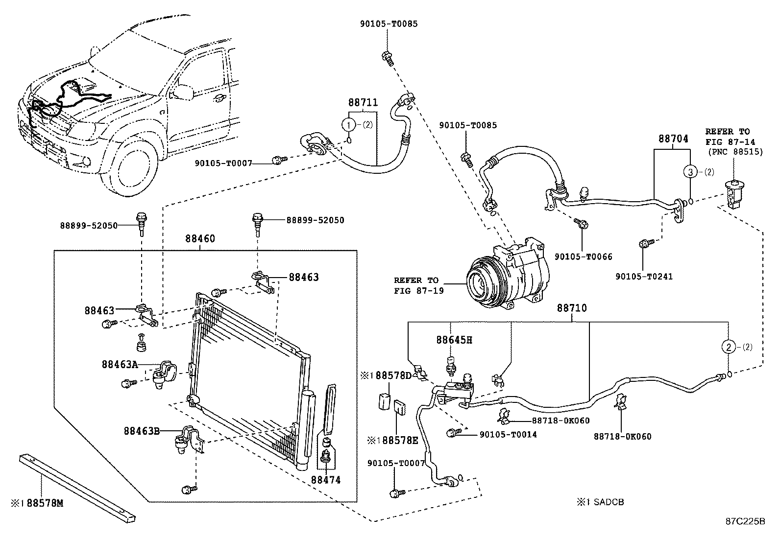  HILUX |  HEATING AIR CONDITIONING COOLER PIPING