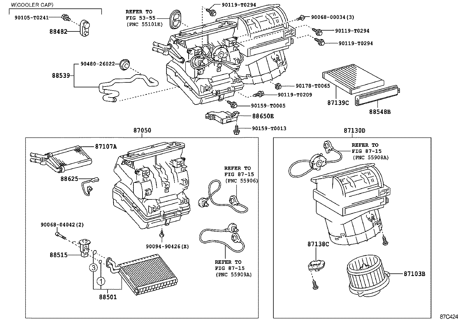  HILUX |  HEATING AIR CONDITIONING COOLER UNIT