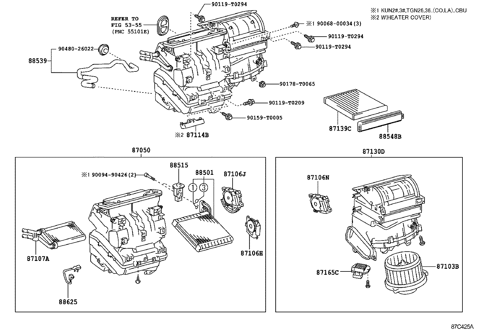  HILUX |  HEATING AIR CONDITIONING COOLER UNIT