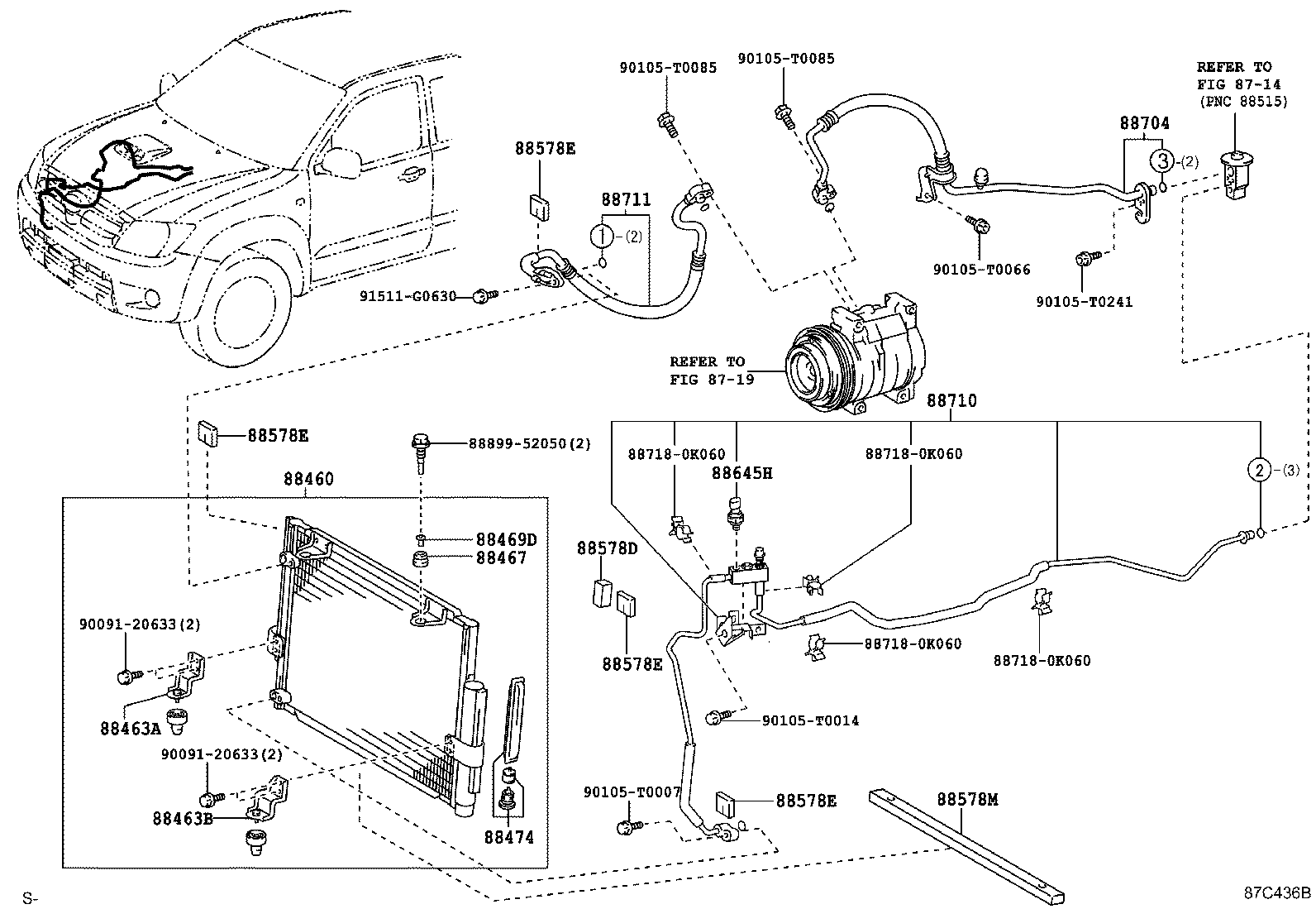  HILUX |  HEATING AIR CONDITIONING COOLER PIPING