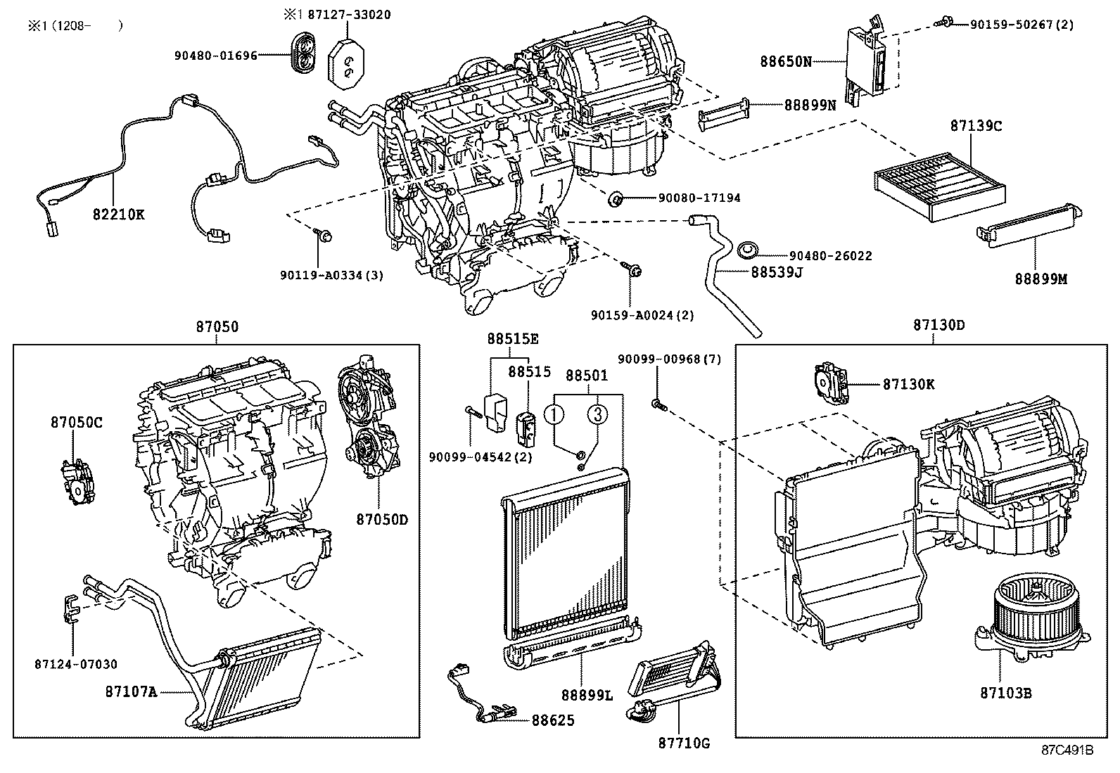  SIENNA |  HEATING AIR CONDITIONING COOLER UNIT