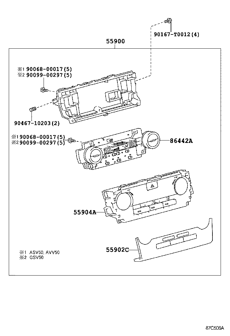  CAMRY AURION HV ARL |  HEATING AIR CONDITIONING CONTROL AIR DUCT