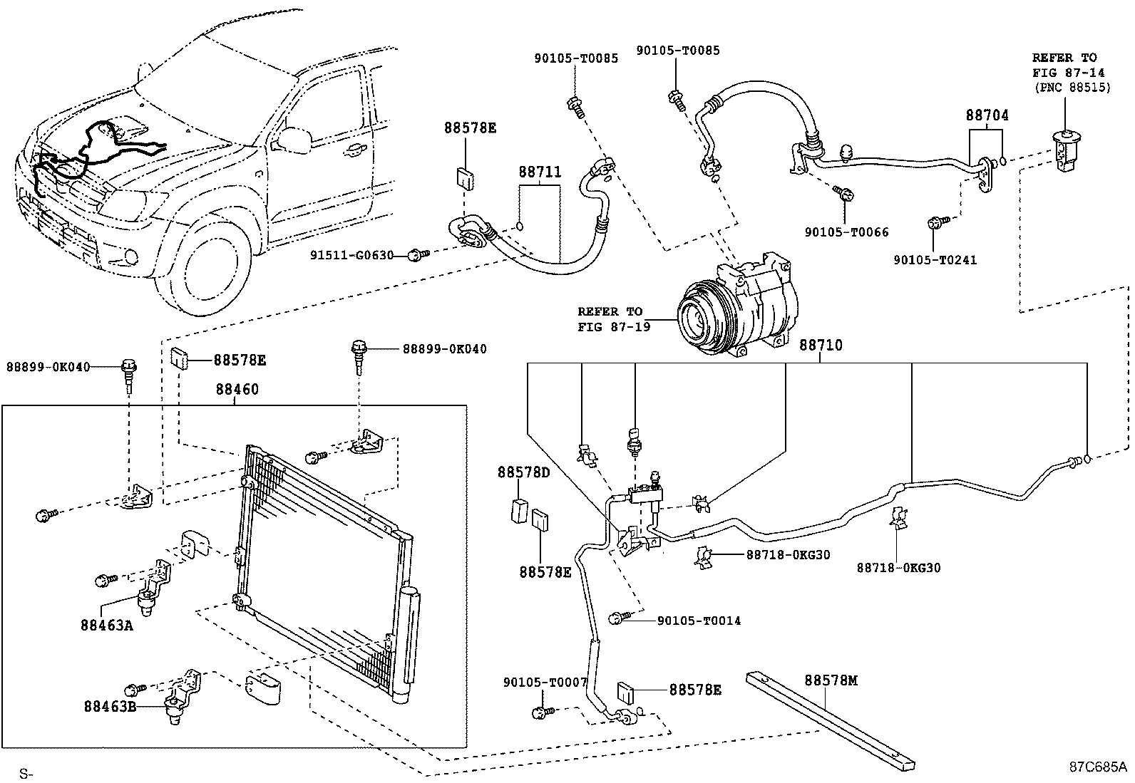  HILUX |  HEATING AIR CONDITIONING COOLER PIPING