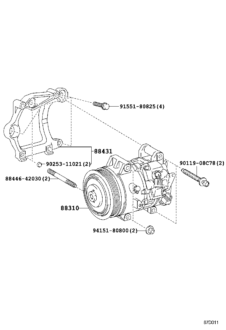  ES250 350 300H |  HEATING AIR CONDITIONING COMPRESSOR