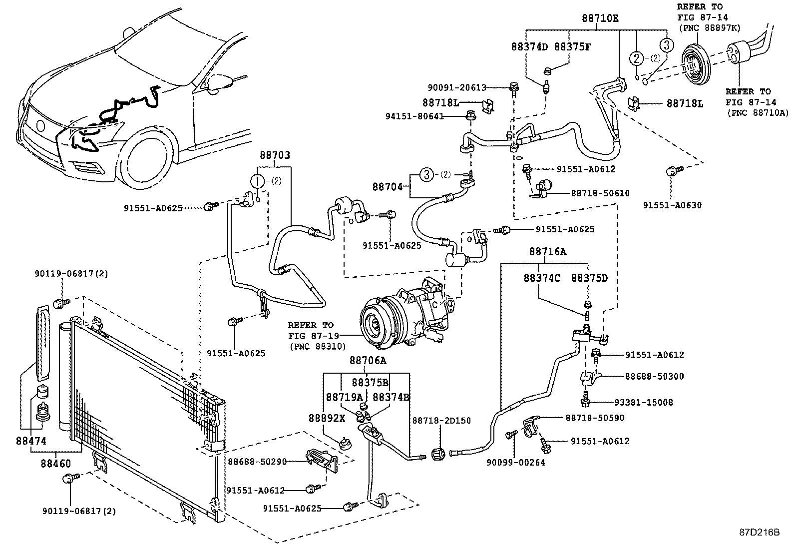  LS460 460L |  HEATING AIR CONDITIONING COOLER PIPING