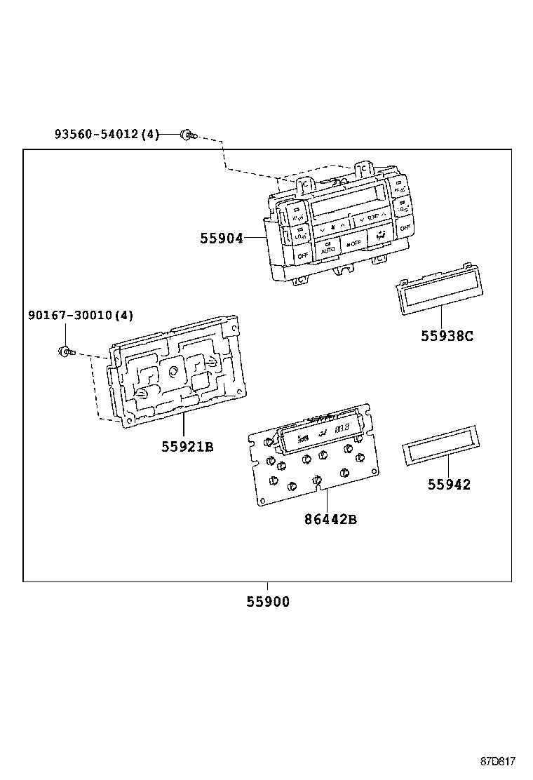  LAND CRUISER PRADO |  HEATING AIR CONDITIONING CONTROL AIR DUCT