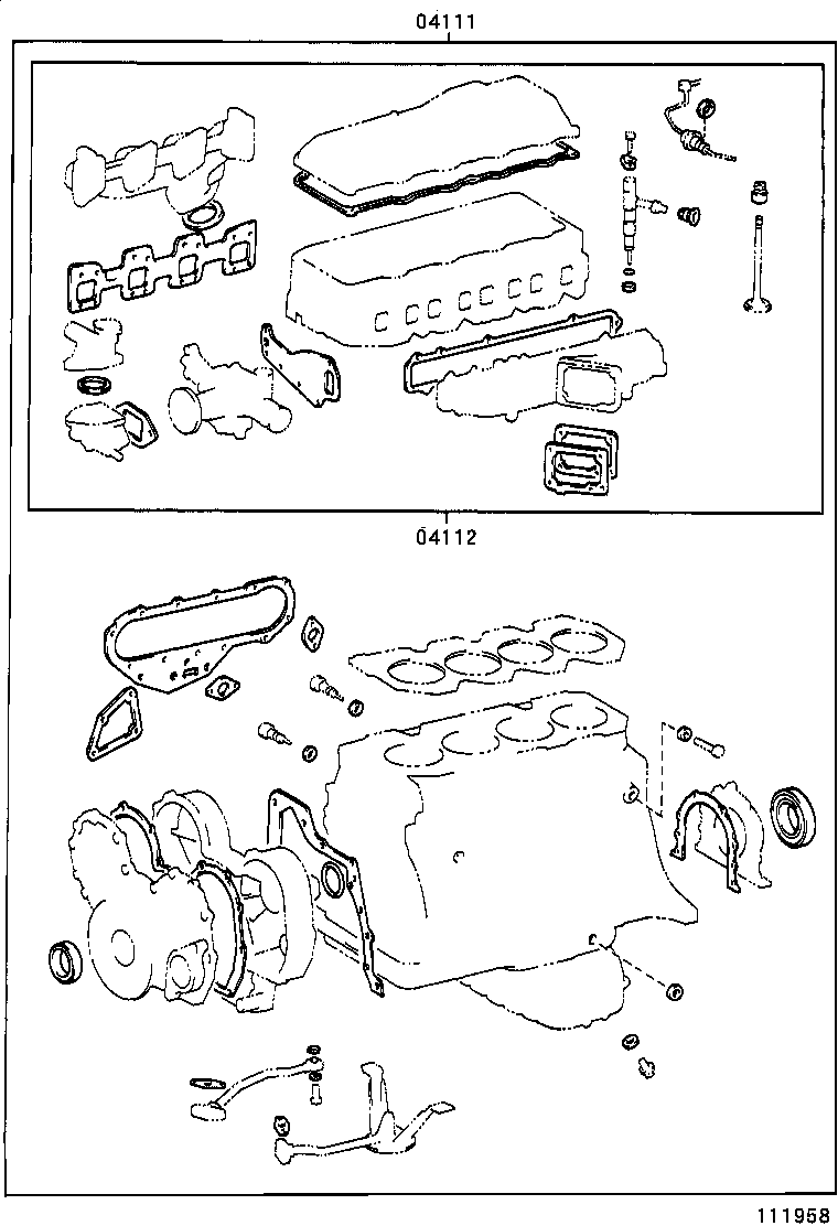  COASTER CHINA |  ENGINE OVERHAUL GASKET KIT