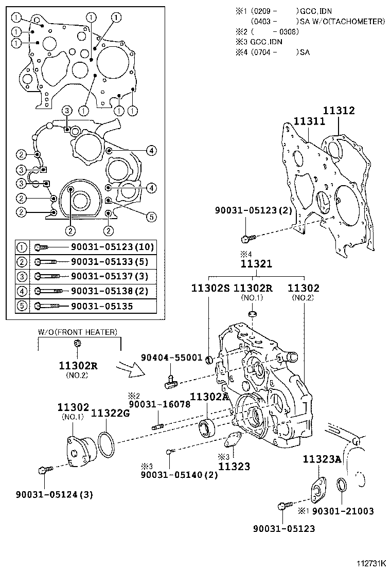  DYNA |  TIMING GEAR COVER REAR END PLATE