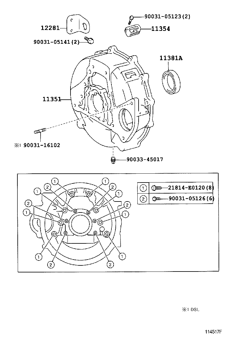  DYNA |  TIMING GEAR COVER REAR END PLATE