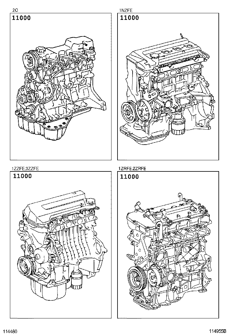  COROLLA SED WG |  PARTIAL ENGINE ASSEMBLY