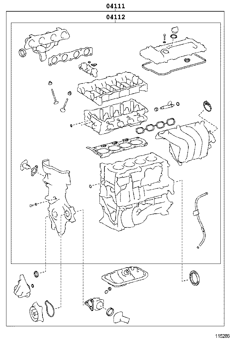  YARIS CHINA |  ENGINE OVERHAUL GASKET KIT