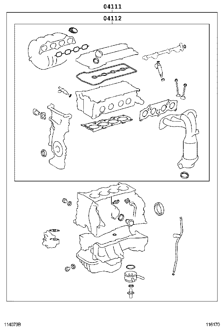  ES240 350 |  ENGINE OVERHAUL GASKET KIT