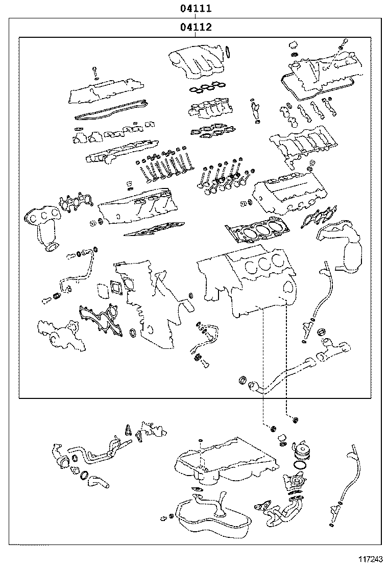  ES240 350 |  ENGINE OVERHAUL GASKET KIT