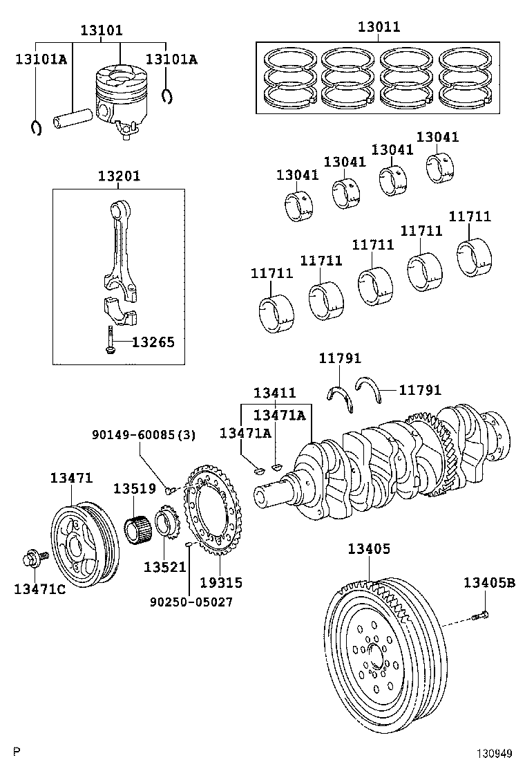  IS250 350 2 D |  CRANKSHAFT PISTON