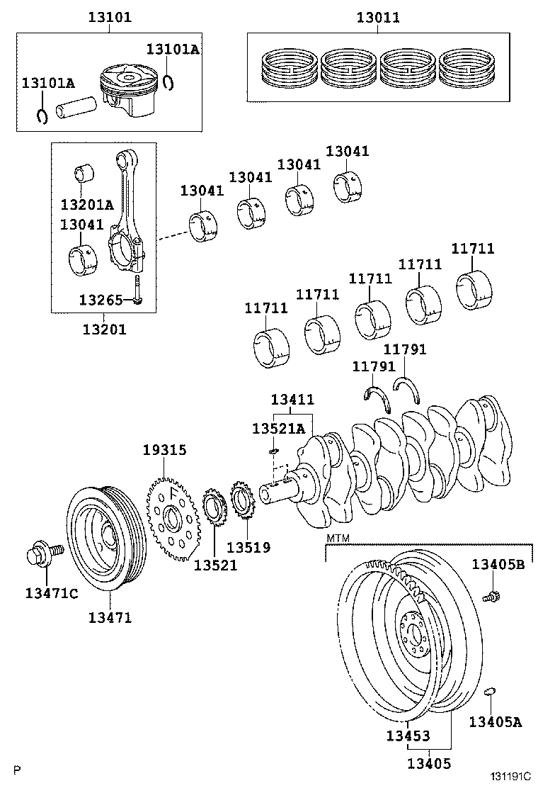  YARIS CHINA |  CRANKSHAFT PISTON