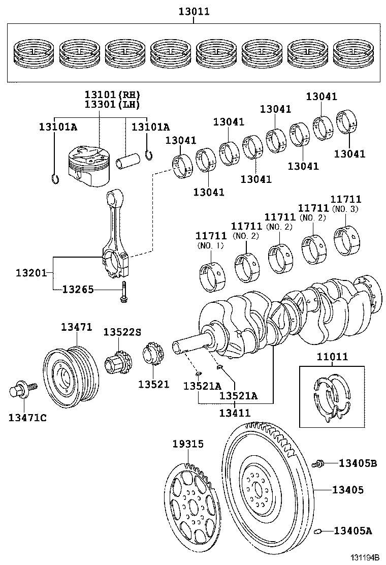  LS600H 600HL |  CRANKSHAFT PISTON