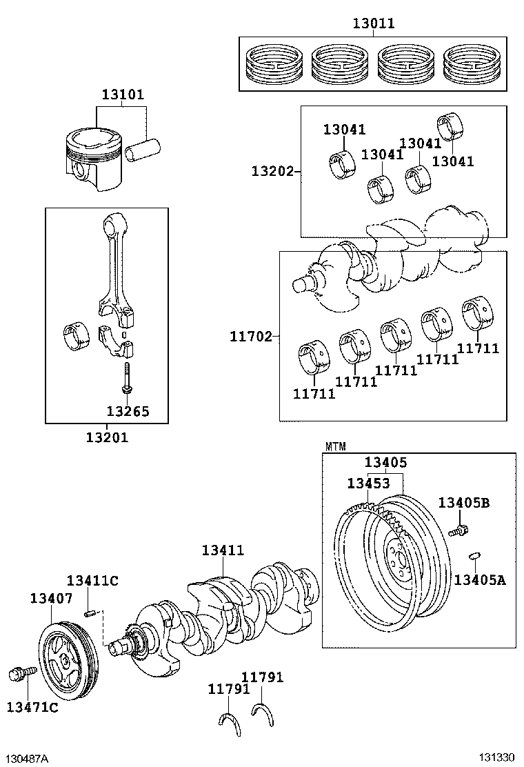  YARIS CHINA |  CRANKSHAFT PISTON