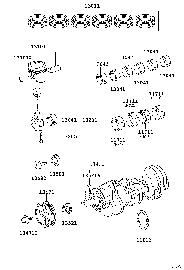  HIGHLANDER KLUGER |  CRANKSHAFT PISTON