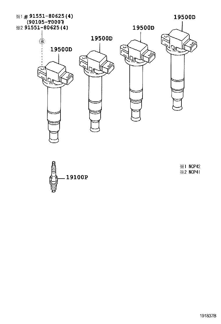  VIOS SOLUNA VIOS |  IGNITION COIL SPARK PLUG