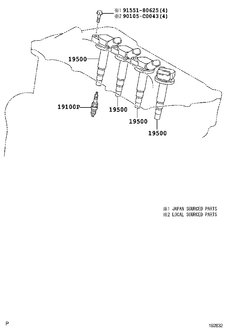  COROLLA CHINA |  IGNITION COIL SPARK PLUG