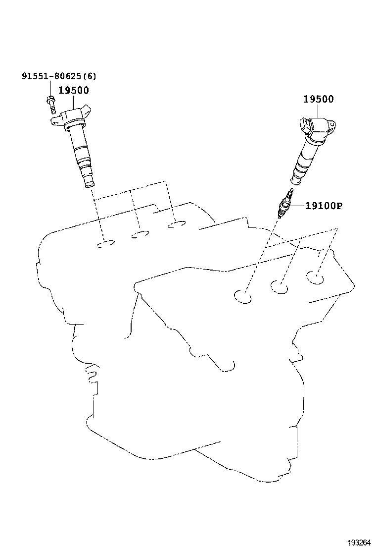  ES240 350 |  IGNITION COIL SPARK PLUG